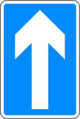 Tek yönlü yol.