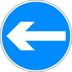 Links fahren vorgeschrieben.