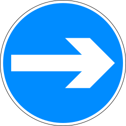 Rechts fahren vorgeschrieben.