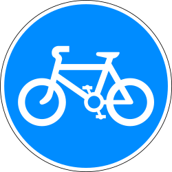 Vorgeschriebener Radweg.