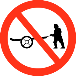 Handkarren verboten.