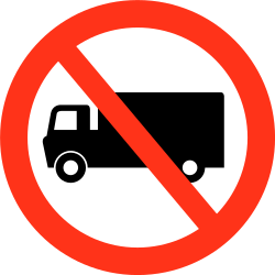 Lastwagen verboten.