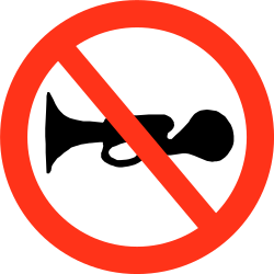 Hupen verboten.