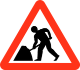 Yol çalışması uyarısı.