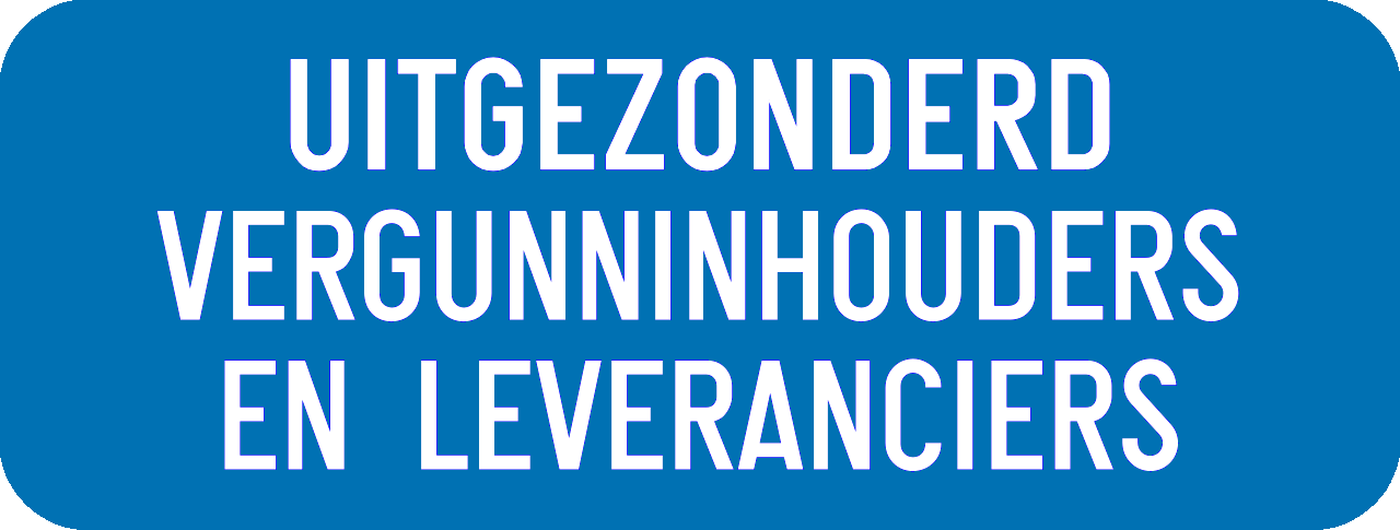 Genehmigungsinhaber und Lieferfahrzeuge zugelassen.