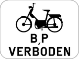 B ve P sınıfı mopedler için yasaktır.