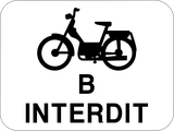 B sınıfı mopedler için yasaktır.