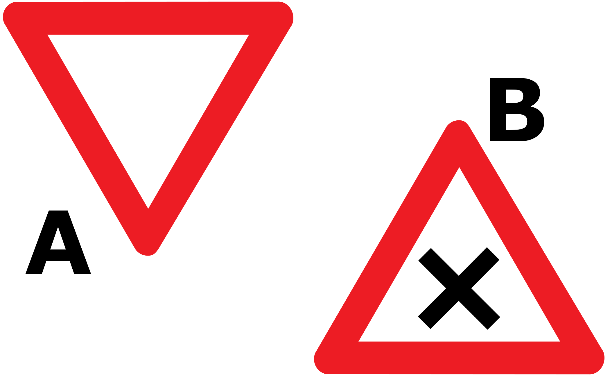 Welches Verkehrszeichen bedeutet Vorfahrt gewähren?