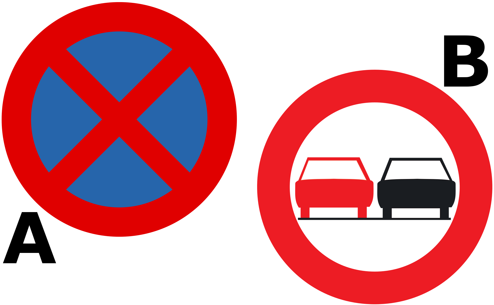 Welches Verkehrszeichen zeigt an, dass Überholen verboten ist?