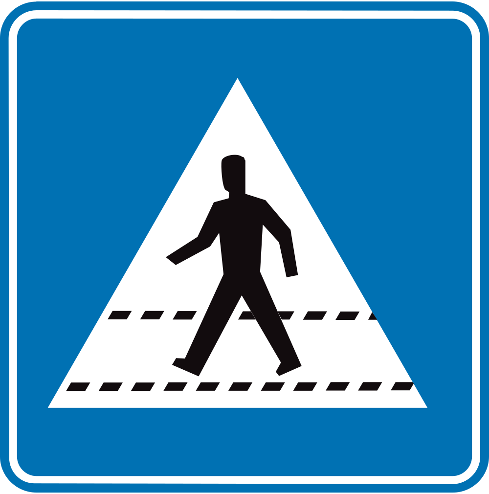 Crossing for pedestrians.