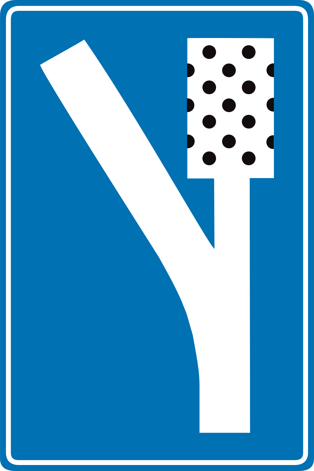 Notfallspur für Lastwagen.