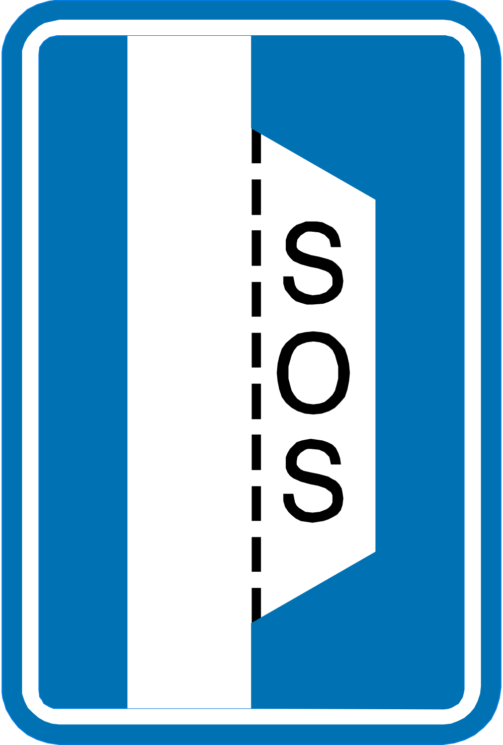Nothalteplatz mit SOS-Telefon.