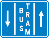 Otobüs ve tramvay şeridi.