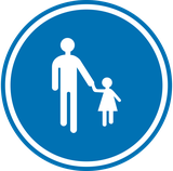Yayalar için zorunlu yol.