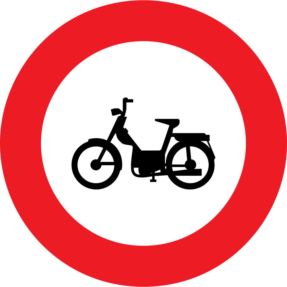 Mopedler yasaktır.