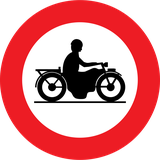 Motosikletler yasaktır.