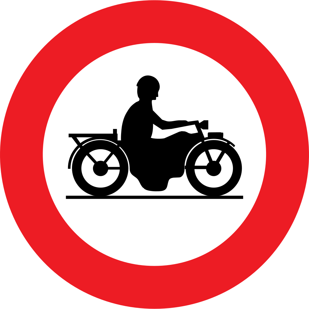 Motosikletler yasaktır.