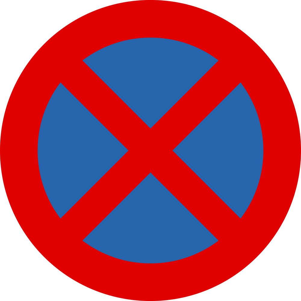 Arrêt et stationnement interdits.
