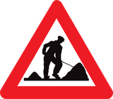 Yol çalışması uyarısı.