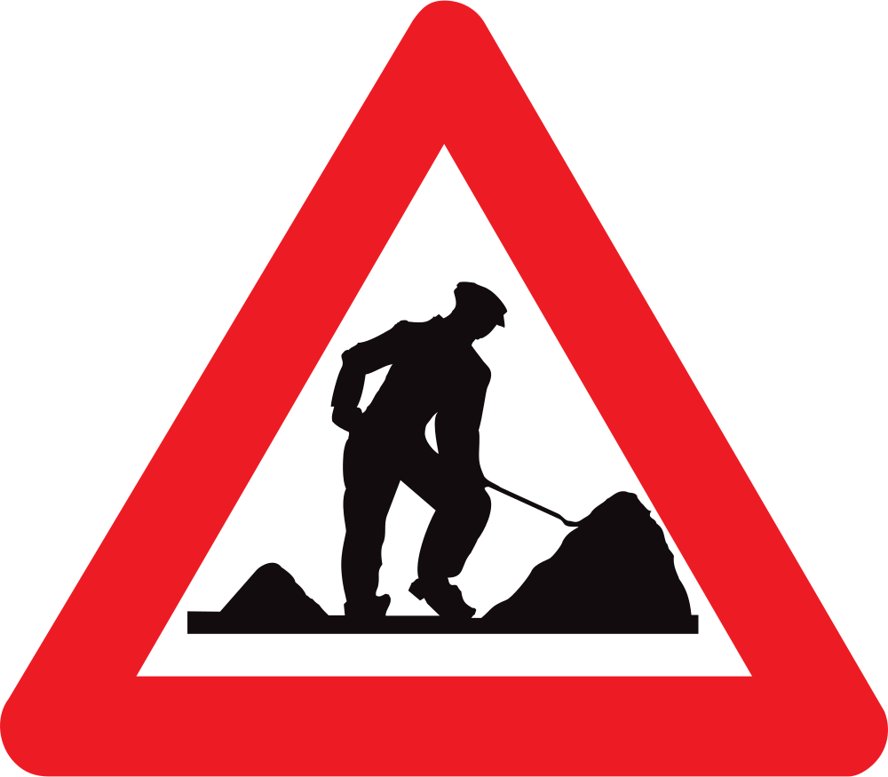 Yol çalışması uyarısı.