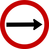 Rechts fahren vorgeschrieben.