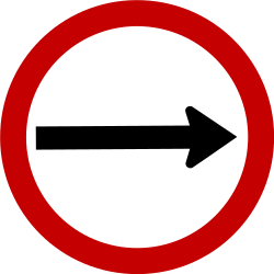 Rechts fahren vorgeschrieben.