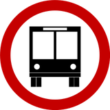 Vorgeschriebener Busfahrstreifen.
