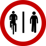 Getrennter Geh- und Radweg vorgeschrieben.