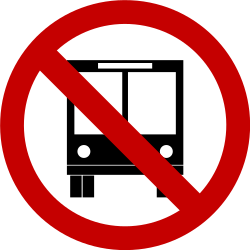 Busse verboten.