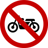 Motorräder verboten.