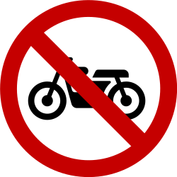 Motorräder verboten.