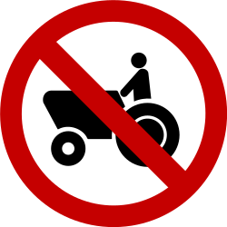 Traktoren verboten.