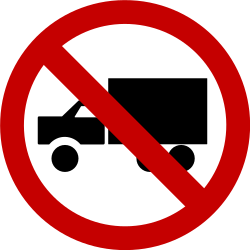 Lastwagen verboten.
