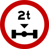 Fahrzeuge über zulässiger Achslast verboten.