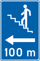 Yaya üst geçidinin yönü.