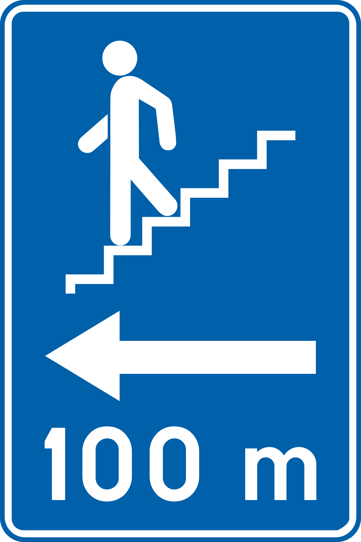 Richting naar voetgangerstunnel.