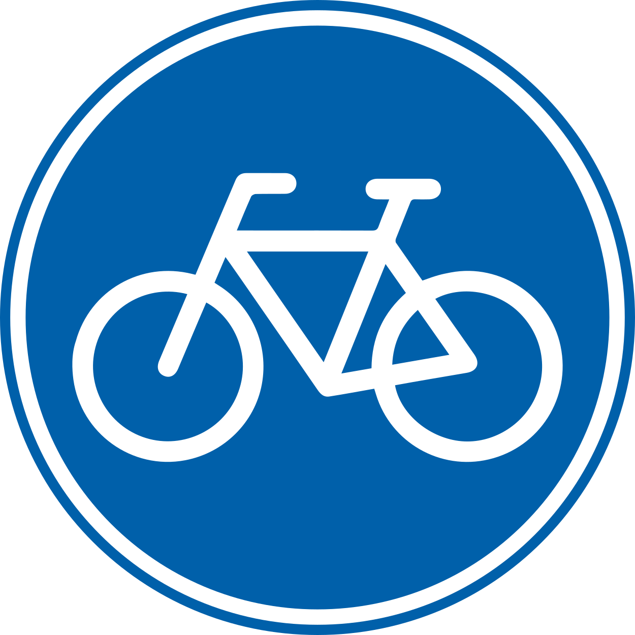 Mandatory path for cyclists.
