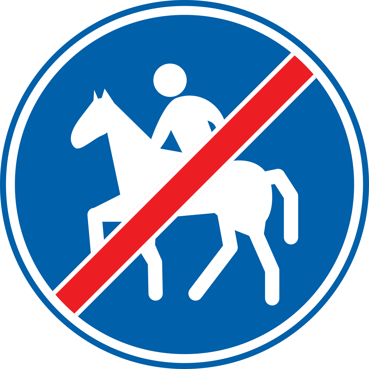 Ende des vorgeschriebenen Reitwegs.