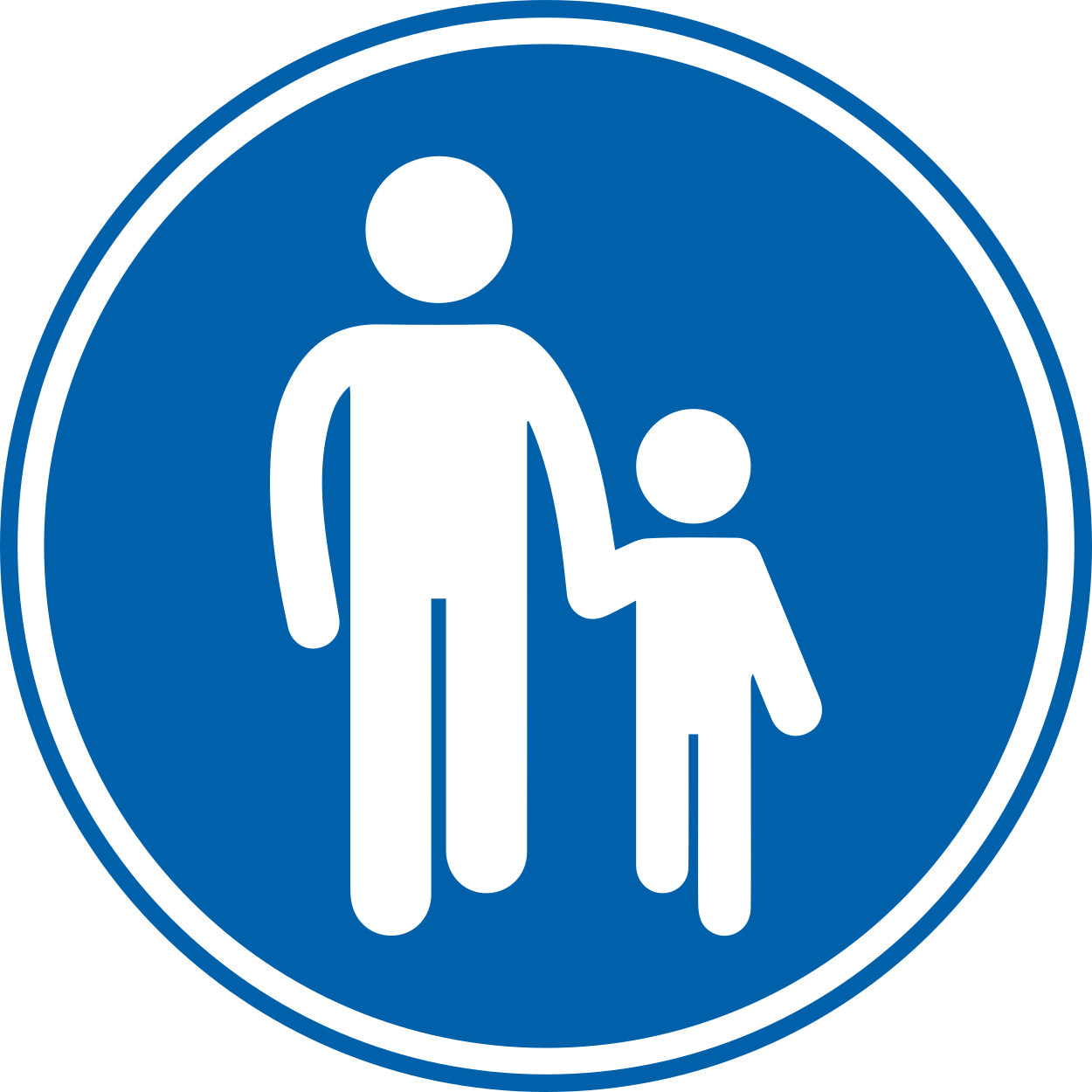 Vorgeschriebener Gehweg.