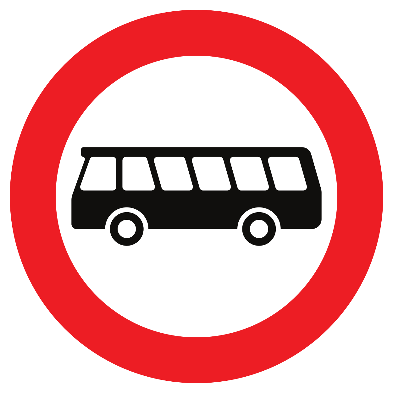 Busse verboten.