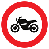 Motosikletler yasaktır.