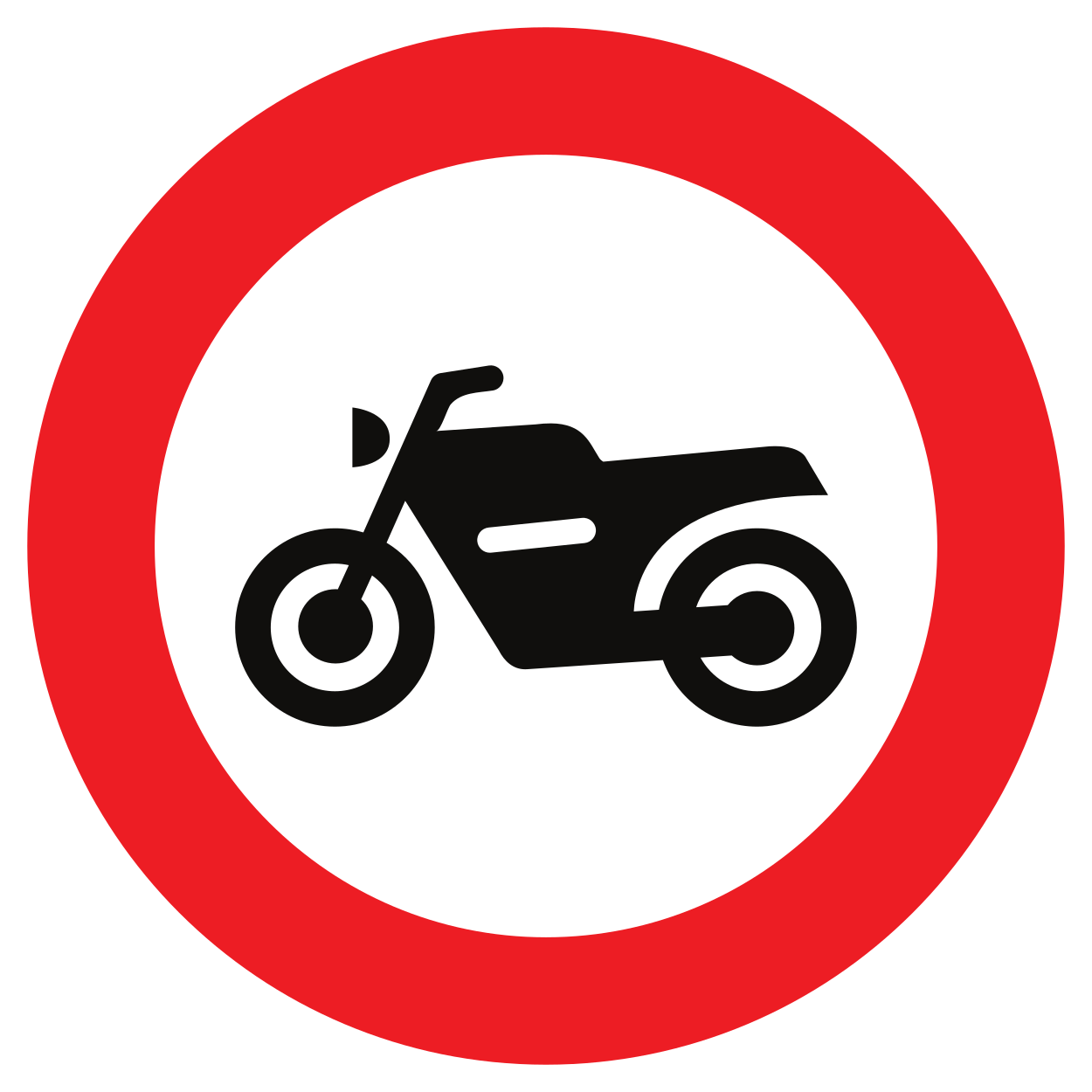 Motorräder verboten.