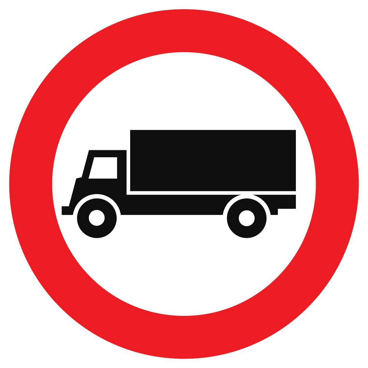 Lastwagen verboten.
