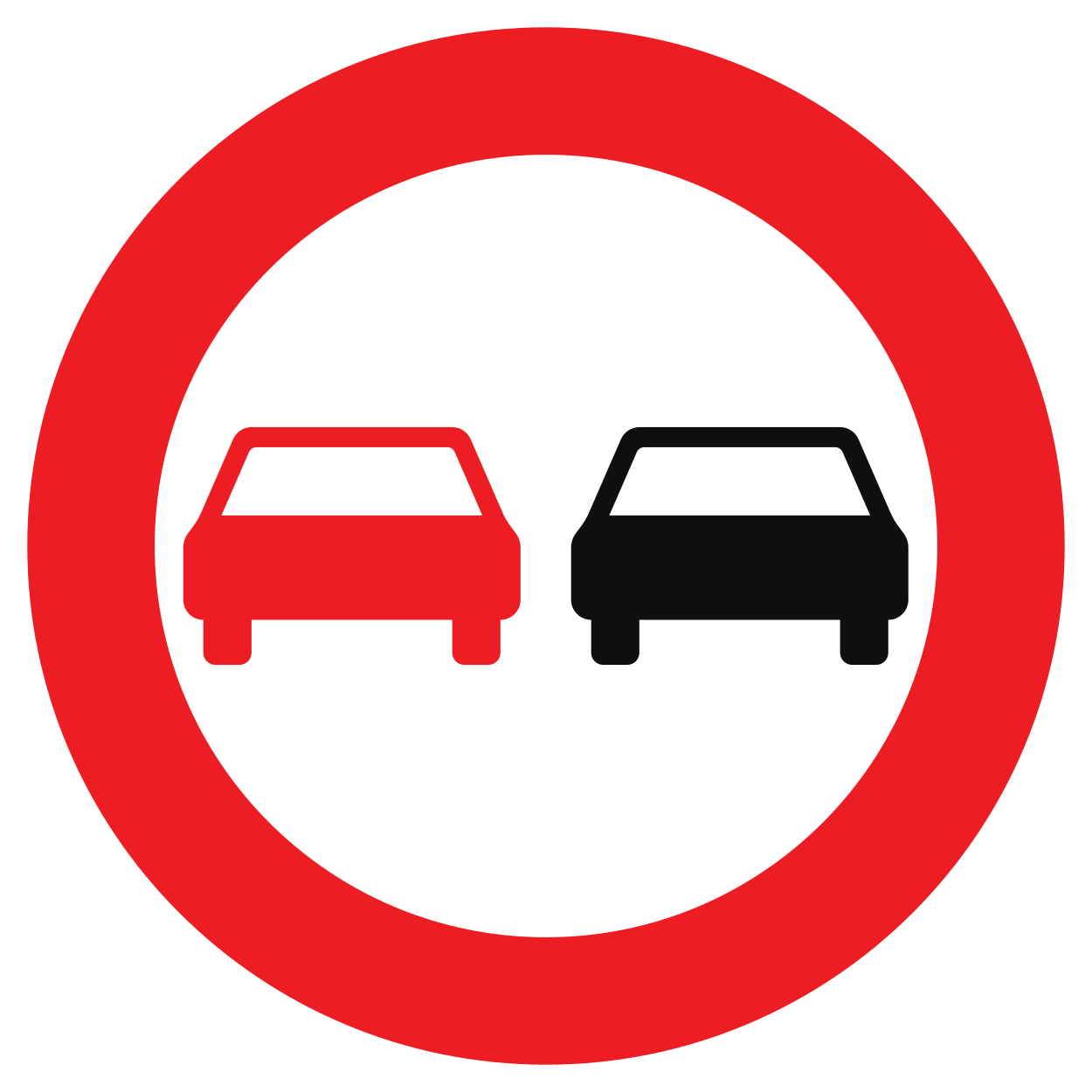 Überholen verboten.
