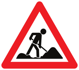 Yol çalışması uyarısı.