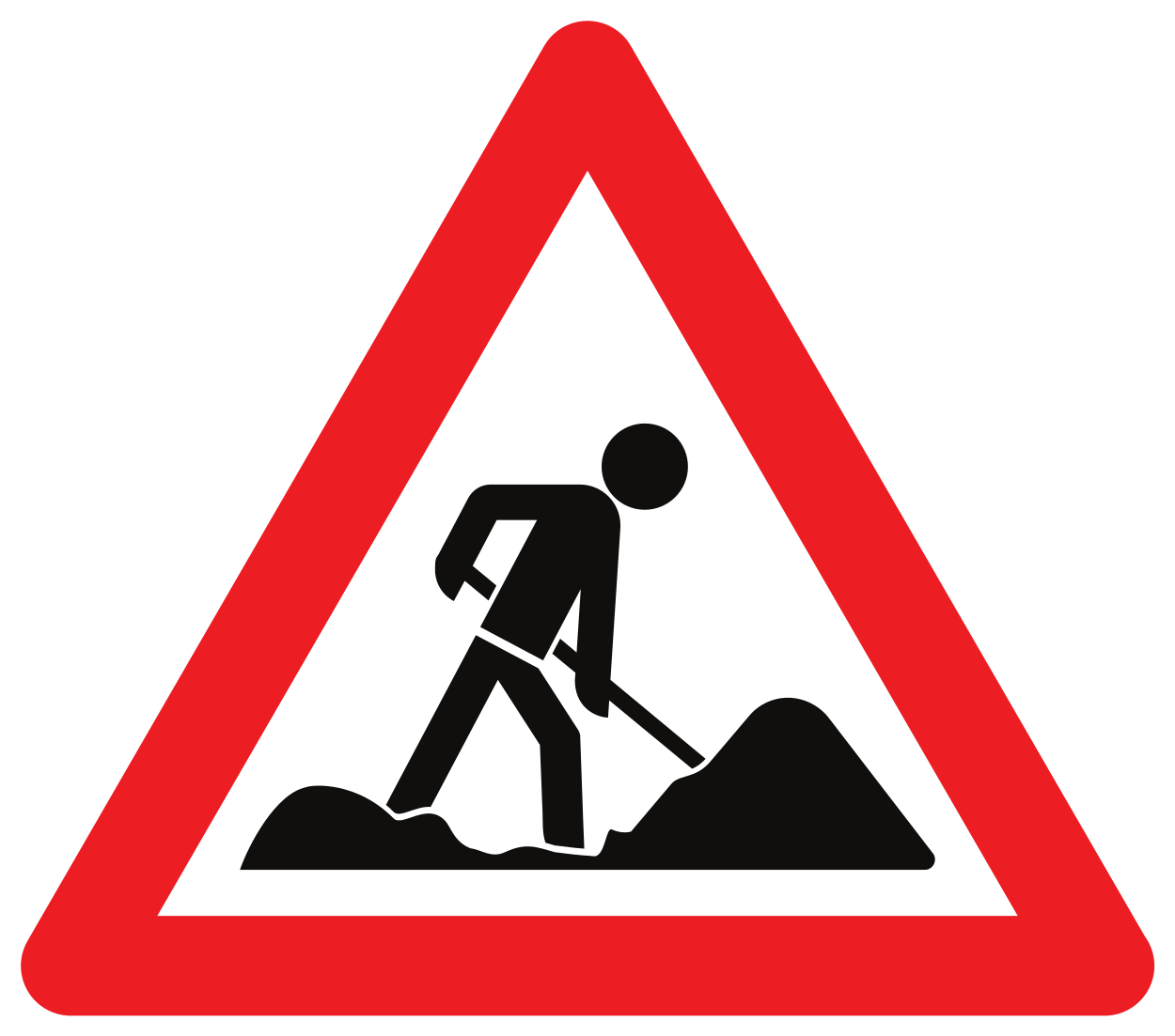 Yol çalışması uyarısı.