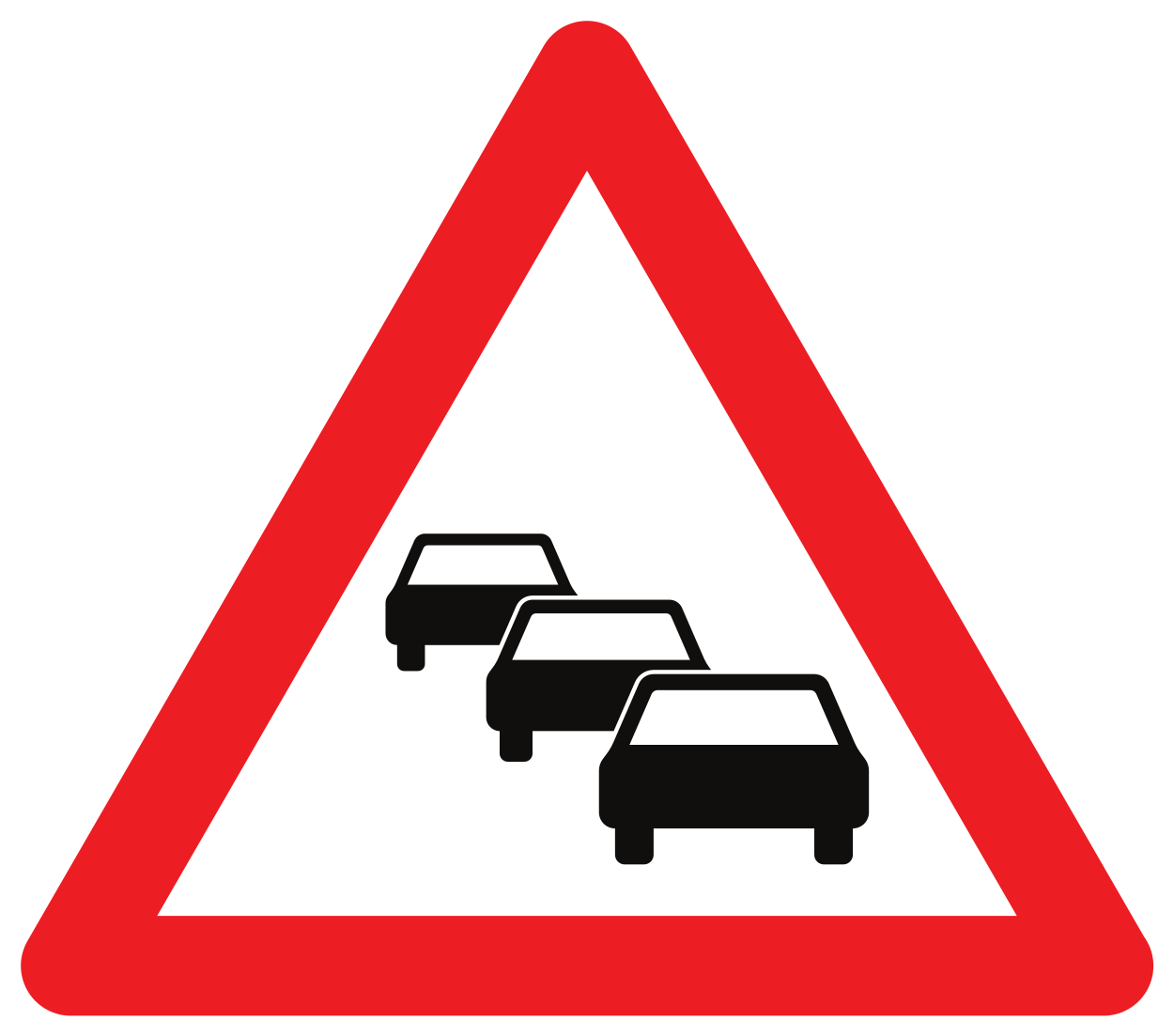 Trafik kuyruğu uyarısı.