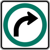 Turning right mandatory.
