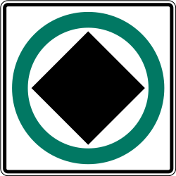 Vorgeschriebene Route für gefährliche Güter.