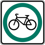 Mandatory path for cyclists.